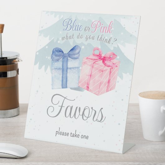 Blauw of Roze Wat vind jij van Uitnodiging? Reclamebord Met Voetstuk (Insitu)