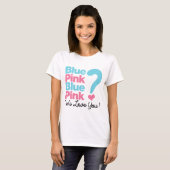 Blauw of roze we houden van je t-shirt (Voorkant volledig)