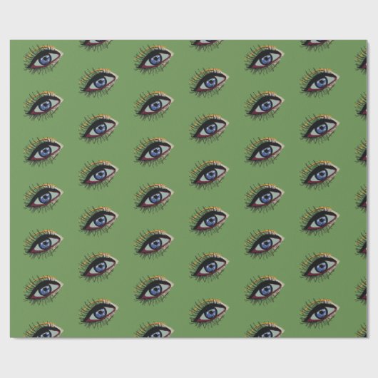 Blauw Ogen Patroon Gift Wrapping Papier (Vlak)