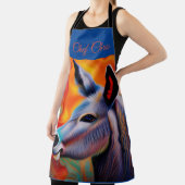 Blauw ogende ezel *personaliseer* schort (Insitu)