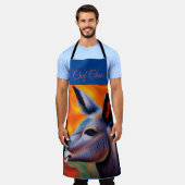 Blauw ogende ezel *personaliseer* schort (Gedragen)