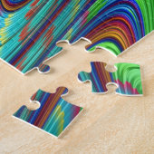 blauw olievervuiling legpuzzel (Zijkant)