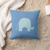 Blauw olifant Omkeerbaar Sierkussen (Deken)