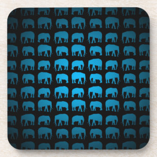 Blauw Olifant Patroon Drankjes Onderzetter
