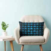 Blauw Olifant Patroon Kussen (Stoel)