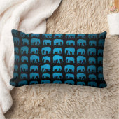 Blauw Olifant Patroon Kussen (Deken)