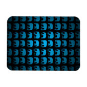 Blauw Olifant Patroon Magneet (Horizontaal)