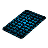 Blauw Olifant Patroon Magneet (Linkerzijde)