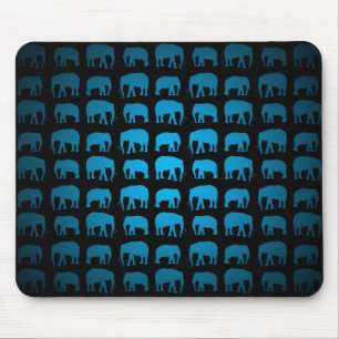 Blauw Olifant Patroon Muismat