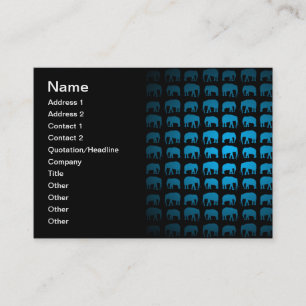 Blauw Olifant Patroon Visitekaartje
