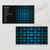 Blauw Olifant Patroon Visitekaartje (Voorkant / Achterkant)