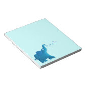 blauw olifantenhart notitieblok (Schuin)