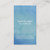 Blauw | Om Gold Meditation Symbol Yoga Instructor Visitekaartje (Achterkant)