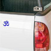 Blauw Om-symbool Bumpersticker (Op Truck)