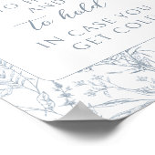 Blauw om te hebben en te houden bruiloft deken pos poster (Hoek)