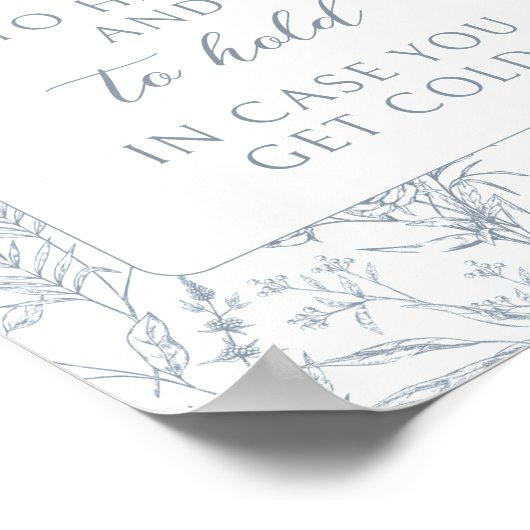 Blauw om te hebben en te houden bruiloft deken pos poster (Hoek)