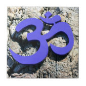 blauw Om tiel Tegeltje (Voorkant)