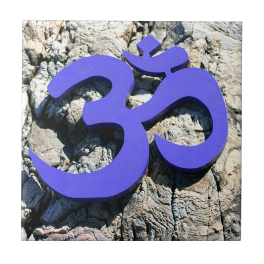 blauw Om tiel Tegeltje (Voorkant)