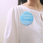 Blauw Oma te zijn Footprints Baby shower Button