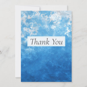 Blauw Ombre geschilderd bedankkaartje Kaart