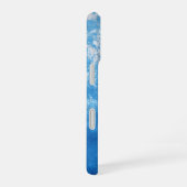 Blauw Ombre Geschilderd iPhone 16 Hoesje (Rechterkant)
