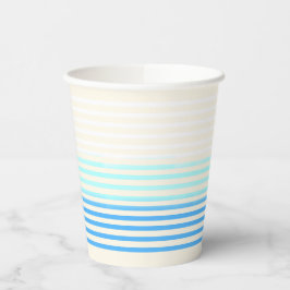 Blauw Ombre gestreept papier Papieren Bekers