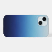 Blauw Ombré iPhone 15 Case (Achterkant horizontaal)