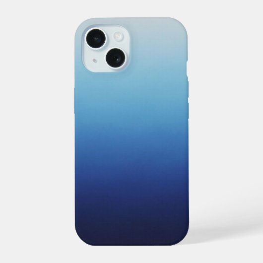 Blauw Ombré iPhone 15 Case (Achterkant)