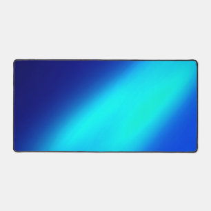 Blauw ombre maanlicht Double Stripe Bureaumat