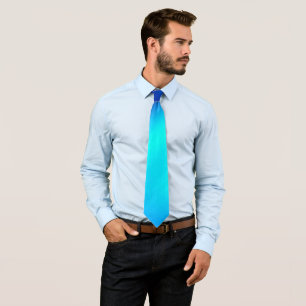 Blauw ombre maanlicht Double Stripe Stropdas