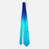 Blauw ombre maanlicht Double Stripe Stropdas (Achterkant)