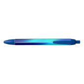 blauw ombre maanlicht Double Stripe Zwarte Inkt Pen (Achterkant)