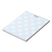 Blauw Ombre Scallop Notitieblok (Linkerzijde)