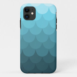 Blauw Ombre Scallop Patroon Case-Mate iPhone Case