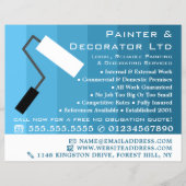 Blauw Ombre & Verfroller, Schilder & Decorateur Flyer (Voorkant)