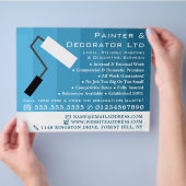Blauw Ombre & Verfroller, Schilder & Decorateur Flyer (Hand)