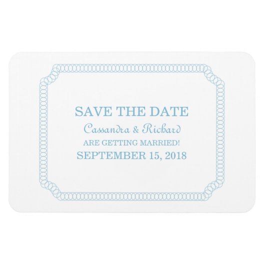 Blauw omcirkelde kaartje sparen de Magneet van de  (Horizontaal)