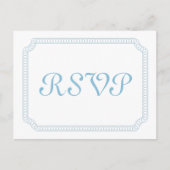 Blauw omcirkelde Ticket RSVP Briefkaart (Voorkant)