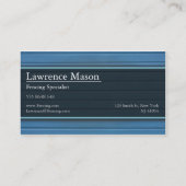 Blauw omheining/instapend Visitekaartje (Achterkant)