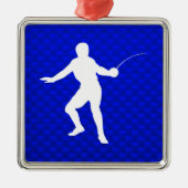 Blauw omheining metalen ornament (Voorkant)