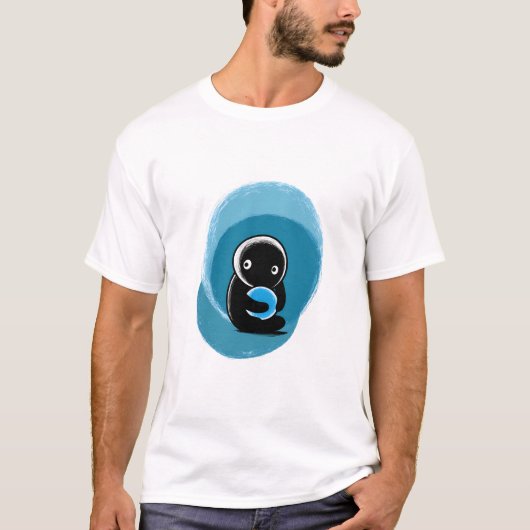 Blauw Omhelzen T-shirt (Voorkant)