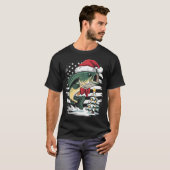 Blauw - Omlijnd Vistrio T-shirt (Voorkant volledig)