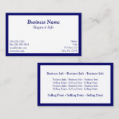 Blauw omlijst visitekaartje (Voorkant / Achterkant)