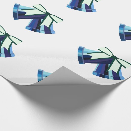 Blauw omlooppapier cadeaupapier (Hoek)