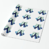 Blauw omlooppapier cadeaupapier (Uitgerold)