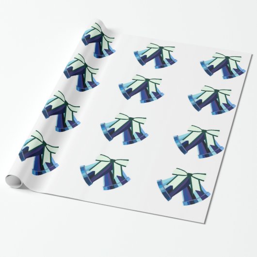 Blauw omlooppapier cadeaupapier (Uitgerold)
