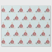 Blauw omlooppapier voor boerderijdieren en barnens cadeaupapier (Vlak)