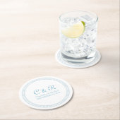 Blauw omringd rond papier Onderzetters (Insitu)