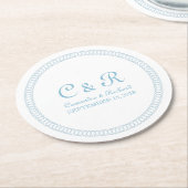 Blauw omringd rond papier Onderzetters (Gebogen)