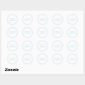 Blauw omringd rond sparen de Stickers van de Datum (Vel)
